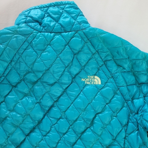 North Face Thermoball Eco Quilted Lightweight Full Zip Jacket Blue Green Medium - Picture 8 of 15